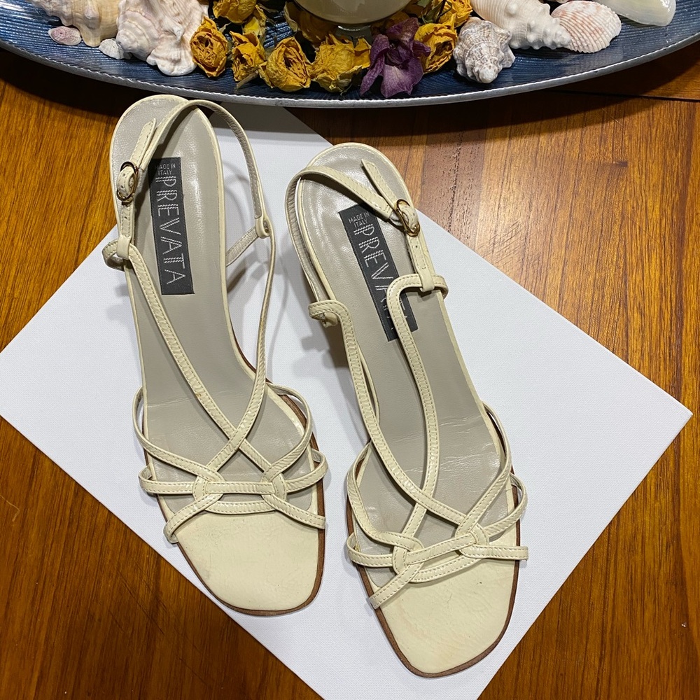 Prevata Cream Strappy Sandals Elegant Design
